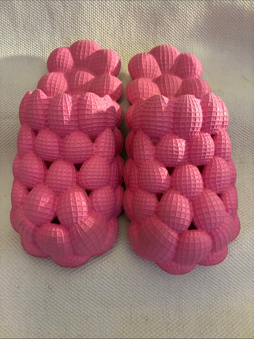 Lychee Pink Bubble Slide Sandals - Women Y2K Barbiecore